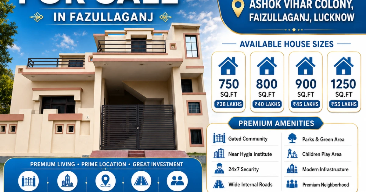 House for Sale in Fazullaganj | 2BHK Ready Homes Starting at ₹38 Lakhs | Ashoka Developer