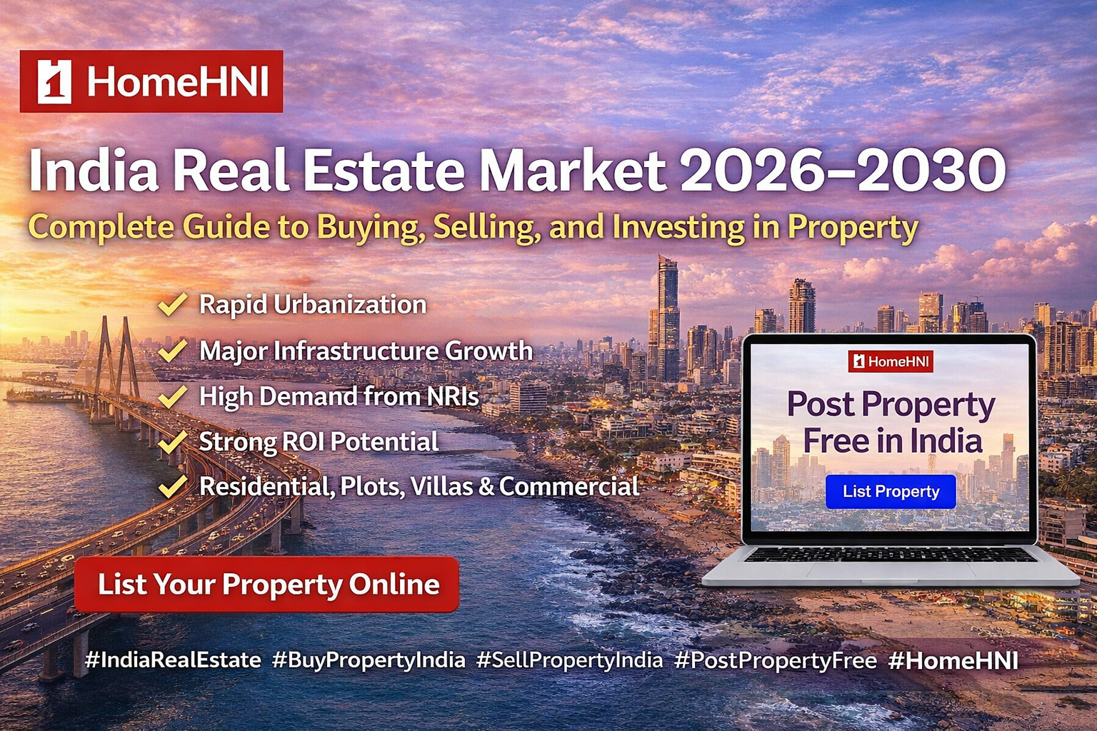 India Real Estate Market 2026–2030: Complete Guide to Buying, Selling, and Investing in Property