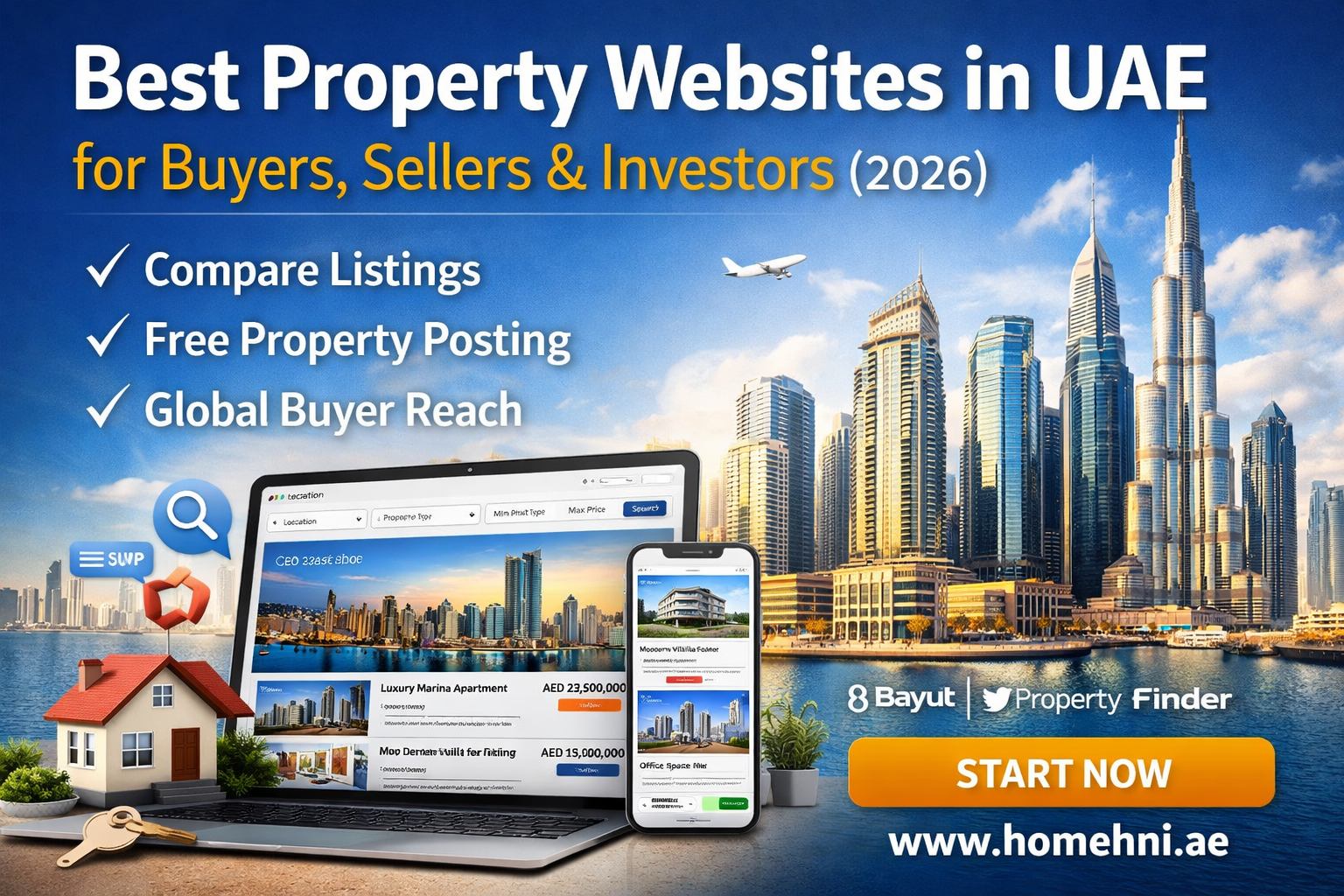 Best Property Websites in UAE for Buyers, Sellers & Investors (2026 Guide)