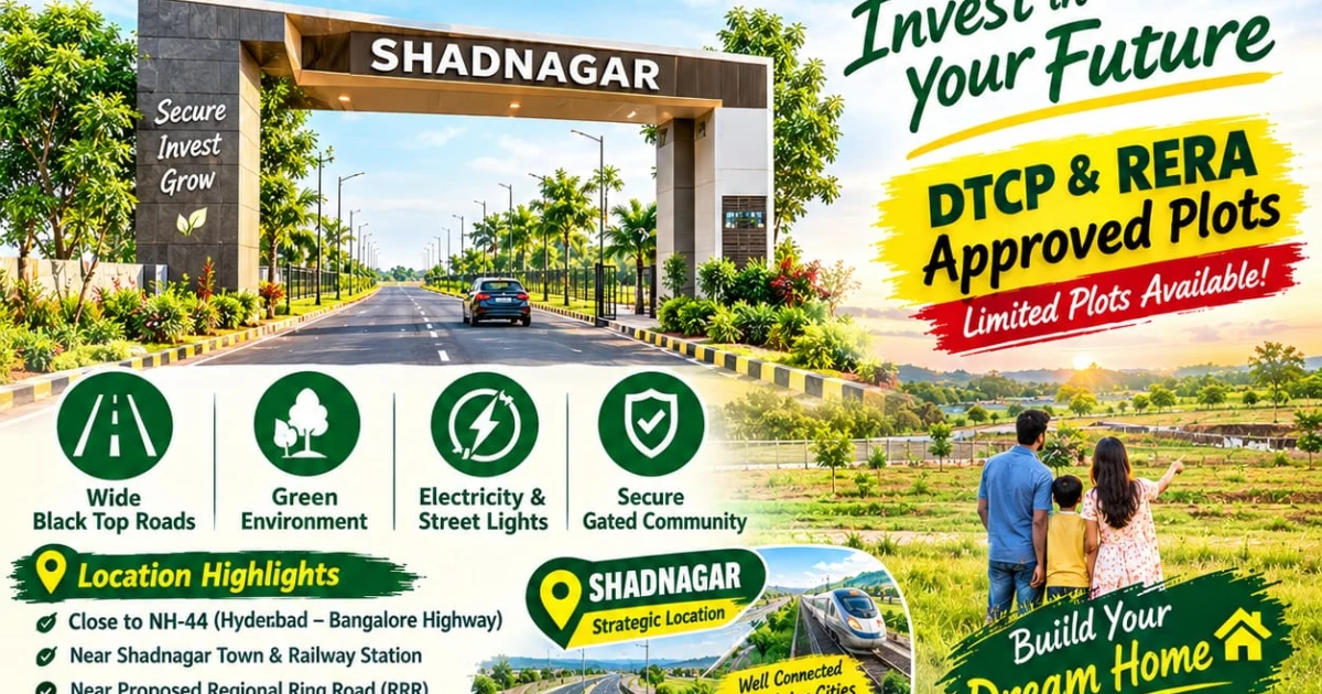 Residential Land / Plots in Shadnagar, Hyderabad
