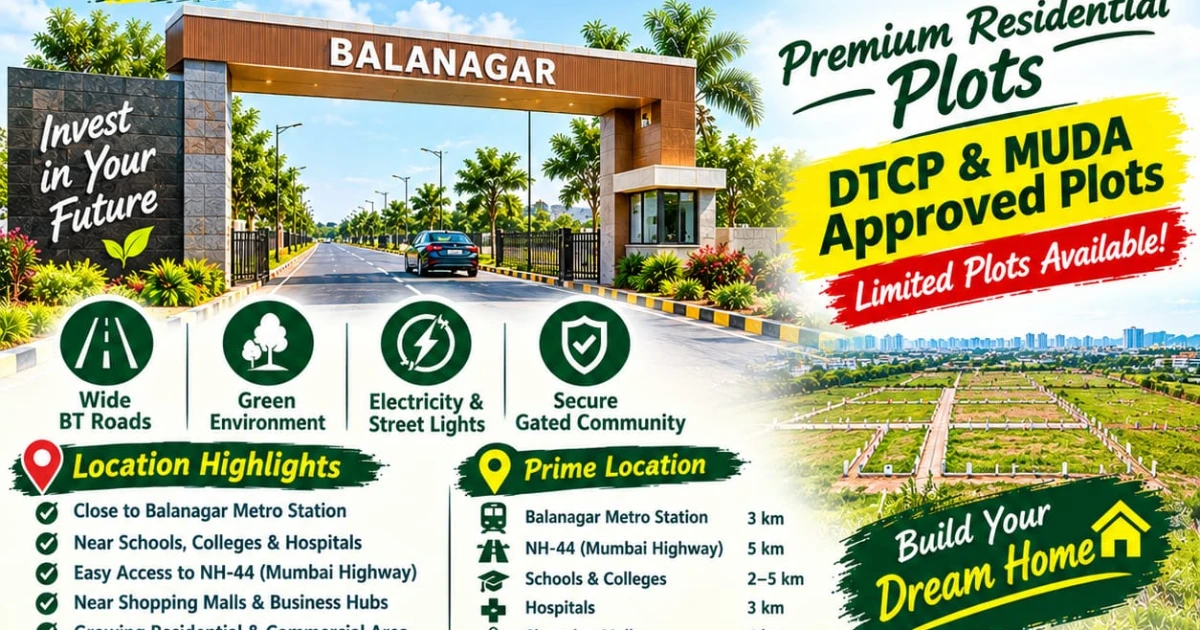 Plots for Sale in Balanagar, Hyderabad